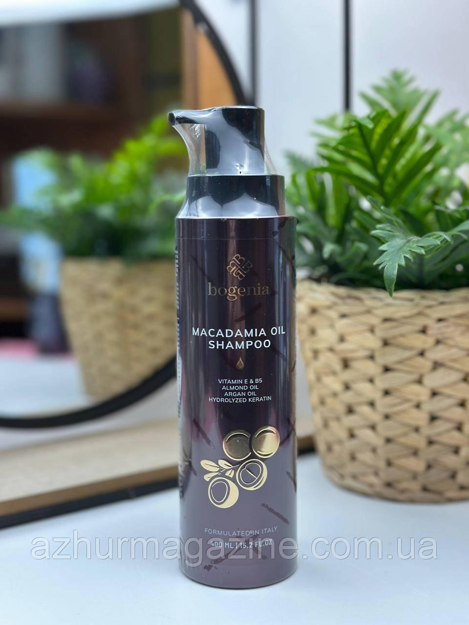 Живильний шампунь для волосся Bogenia Macadamia Oil Shampoo 400 мл