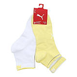 Шкарпетки Puma SHORT SOCK STRUCTURE 2P WOMEN жовтий, білий Уні 39-42, фото 3