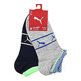 Шкарпетки Puma BOYS SNEAKER 2P STRIPE темно-синій, сірий Діт 39-42, фото 3