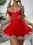 Мереживний жіночий пеньюар короткий – сексуальний одяг для відпочинку, подарунок для жінки, фото 3