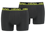 Труси-боксери Head BASIC BOXER 2P графітовий, жовтий Чол S, фото 3