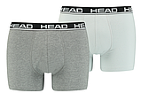 Труси-боксери Head BASIC BOXER 2P сірий, світло-сірий Чол M, фото 3