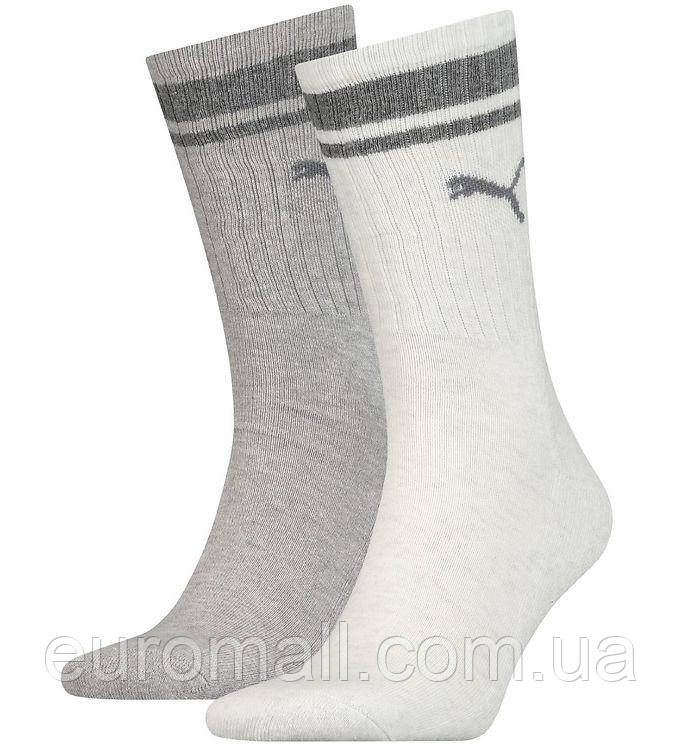 Шкарпетки Puma CREW REGULAR STRIPE 2P UNISEX світло-сірий Уні 43-46