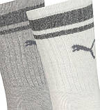 Шкарпетки Puma CREW REGULAR STRIPE 2P UNISEX світло-сірий Уні 43-46, фото 3