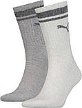 Шкарпетки Puma CREW REGULAR STRIPE 2P UNISEX світло-сірий Уні 43-46, фото 4