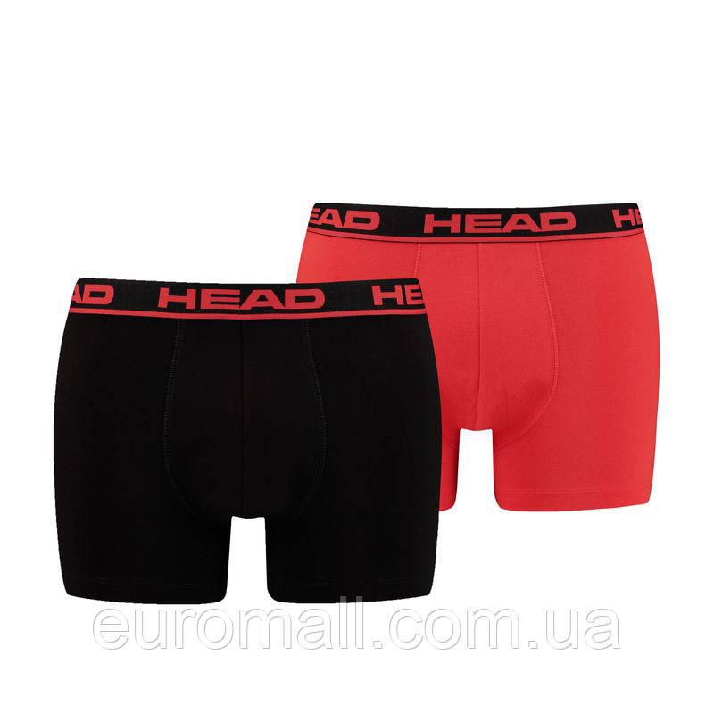 Труси-боксери Head BASIC BOXER 2P червоний, чорний Чол M