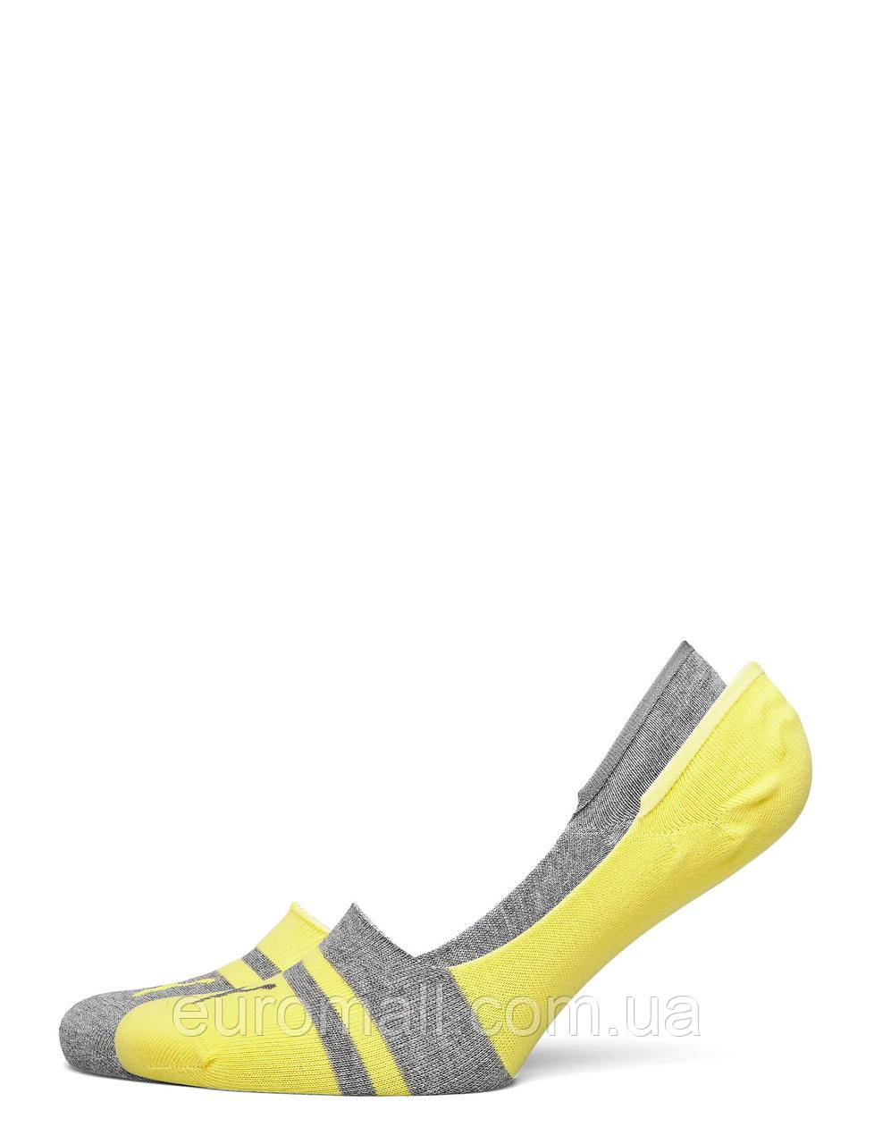 Шкарпетки Puma HERITAGE FOOTIE 2P UNISEX жовтий, сірий Уні 39-42