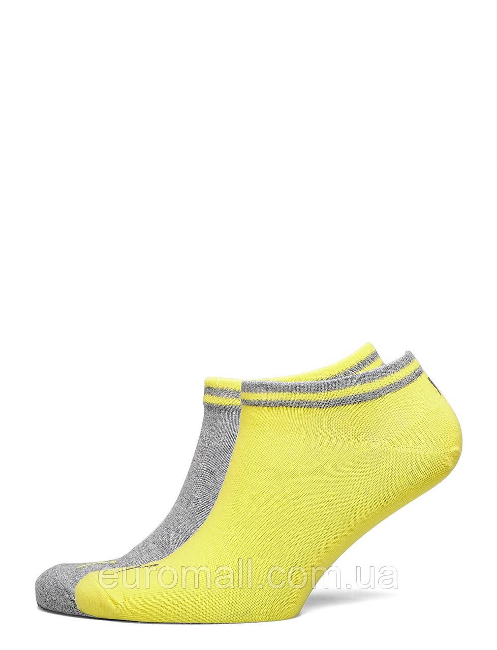 Шкарпетки Puma HERITAGE SNEAKER 2P сірий, жовтий Уні 35-38