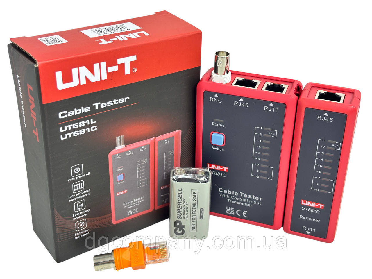 Тестер витої пари Uni-T UT681C+тестер роз'ємів BNC