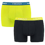 Труси-боксери Head BASIC BOXER 2P жовтий, чорний Чол L, фото 3