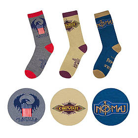 Шкарпетки Harry Potter Fantastic Beasts Macusa Socks Set of 3 мультиколор Уні 36-40
