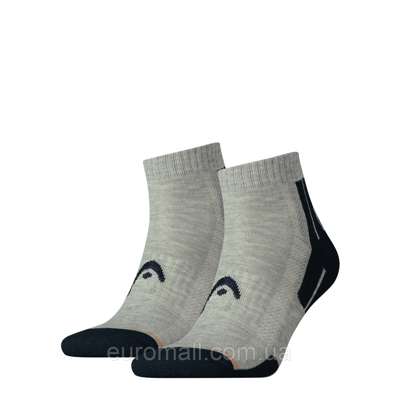 Шкарпетки Head PERFORMANCE QUARTER 2PPK UNISEX сірий, синій Уні 35-38