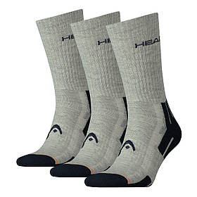 Шкарпетки Head PERFORMANCE CREW 3PPK UNISEX сірий, синій Унісекс 35-38