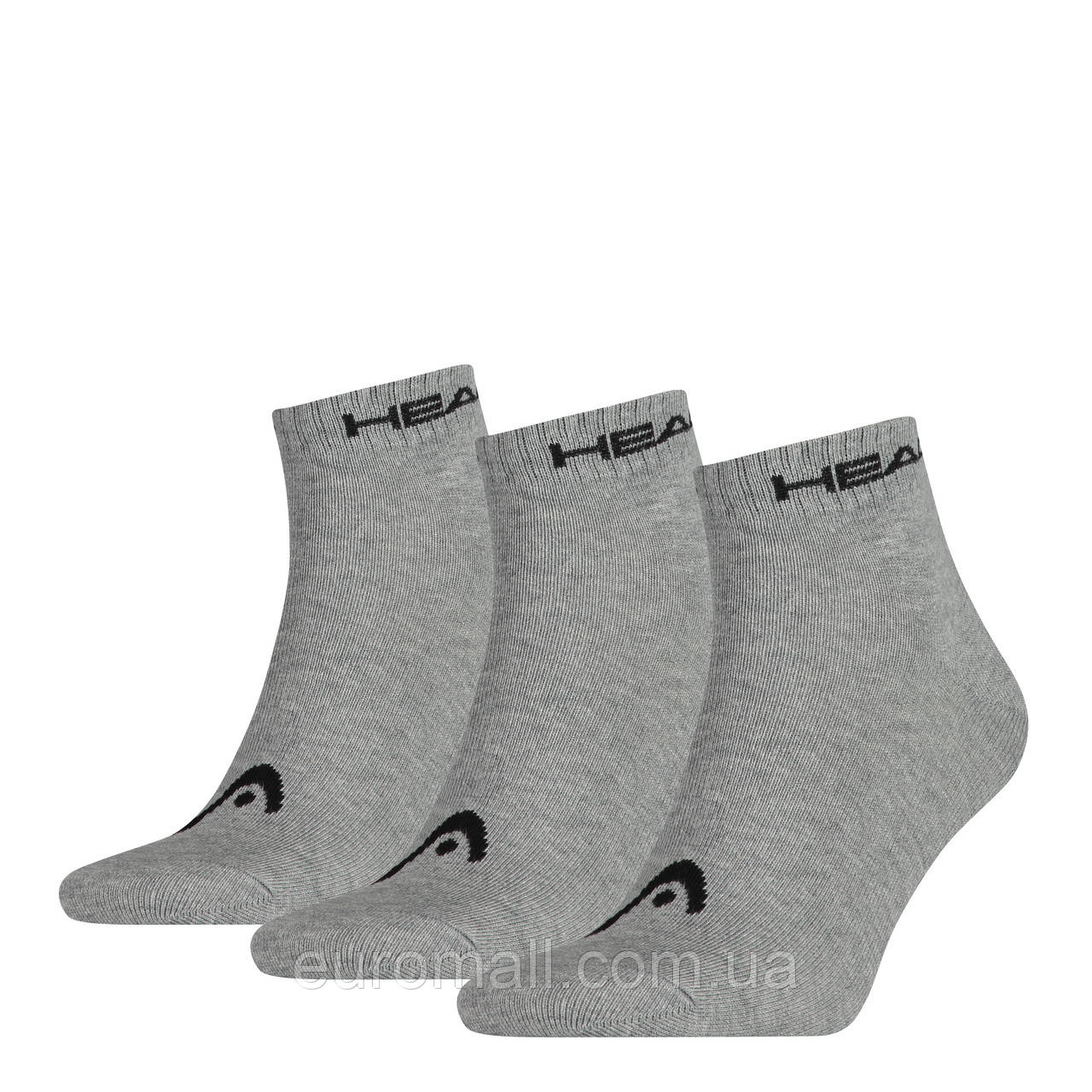 Шкарпетки Head QUARTER 3PPK UNISEX сірий Уні 35-38