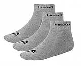 Шкарпетки Head QUARTER 3PPK UNISEX сірий Уні 35-38, фото 6