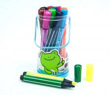 Фломастери AIHAO-1772-8 кольорові в пластиковій колбі (толсті, короткі)