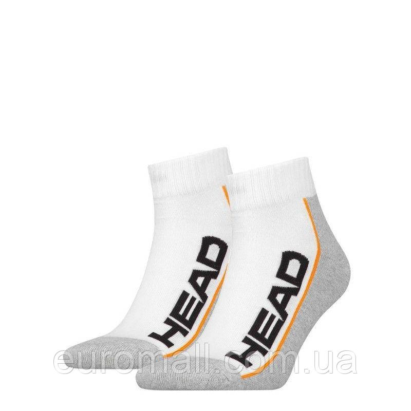 Шкарпетки Head Stripe Quarter 2-Pack білий, сірий Уні 35-38