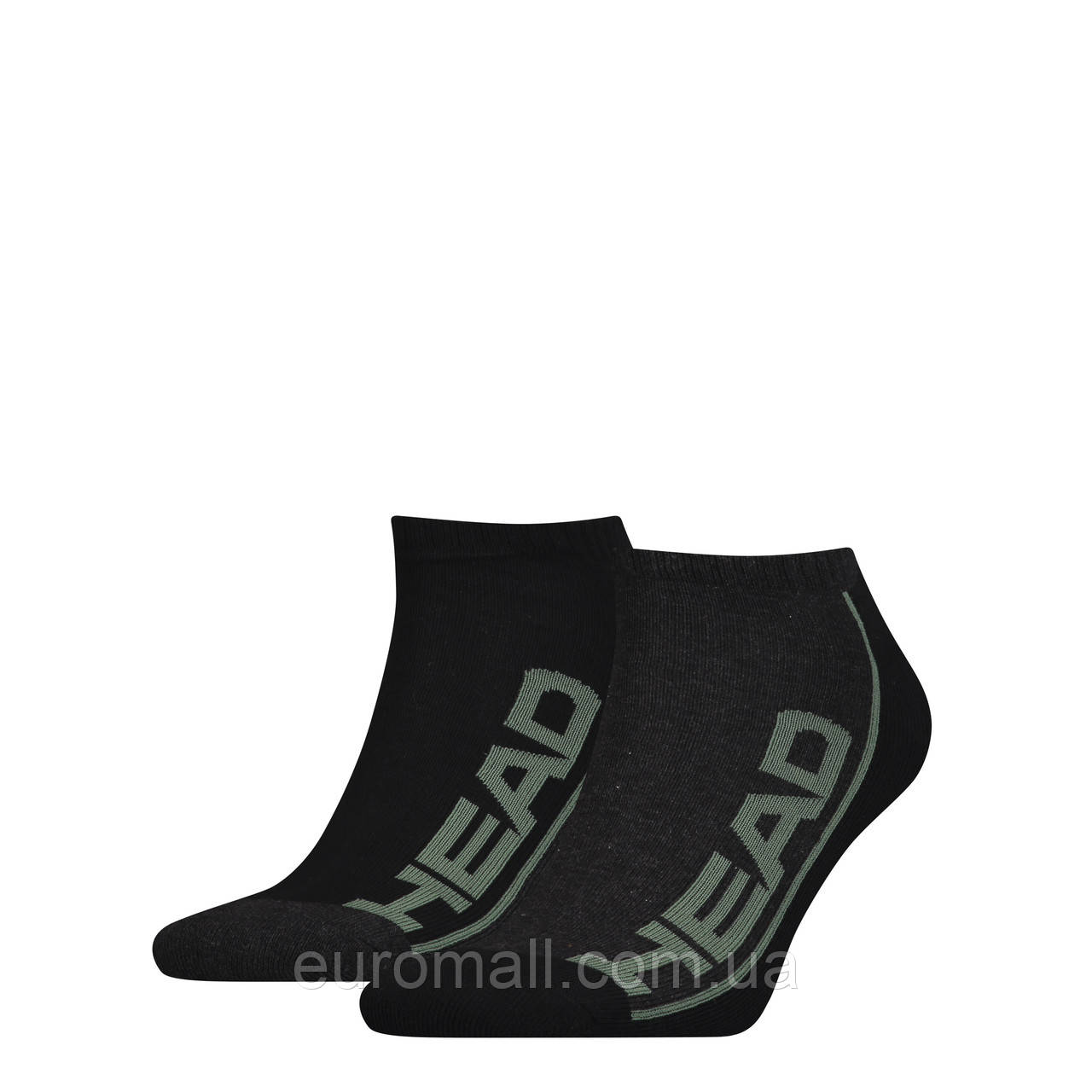 Шкарпетки Head PERFORMANCE SNEAKER 2PPK UNISEX зелений, чорний Уні 39-42