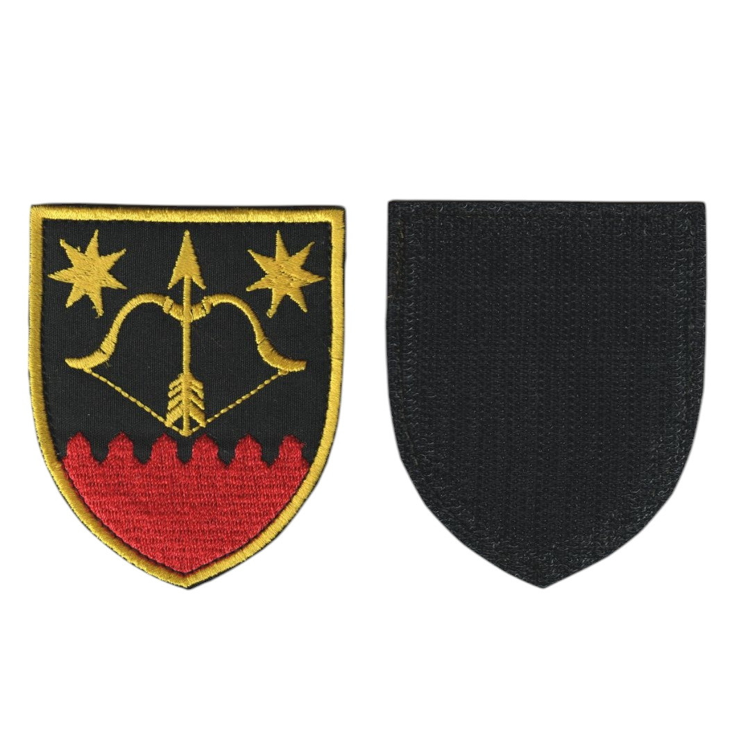 Шеврон військовий / армійський,  вч А7097,  на чорному, ЗСУ. 8 см * 7 см, фото 1
