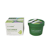 Грязьова маска для обличчя SERSANLOVE Cucumber Cleansing Mud Mask з екстрактом огірка шт., фото 7