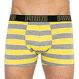 Труси-боксери Puma YD BOLD STRIPE BOXER 2P сірий, жовтий Чол L, фото 3