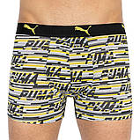 Труси-боксери Puma LOGO AOP BOXER 2P сірий, жовтий Чол M, фото 3