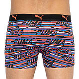 Труси-боксери Puma LOGO AOP BOXER 2P чорний, помаранчевий, синій Чол S, фото 4