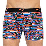 Труси-боксери Puma LOGO AOP BOXER 2P чорний, помаранчевий, синій Чол S, фото 3