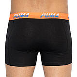 Труси-боксери Puma LOGO AOP BOXER 2P чорний, помаранчевий, синій Чол S, фото 6