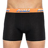 Труси-боксери Puma LOGO AOP BOXER 2P чорний, помаранчевий, синій Чол S, фото 5