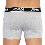 Труси-боксери Puma LOGO AOP BOXER 2P сірий, білий, чорний Чол XL, фото 6