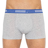 Труси-шорти Puma WORLDHOOD STRIPE TRUNK 2P синій, білий, сірий, чорний Чол M, фото 3