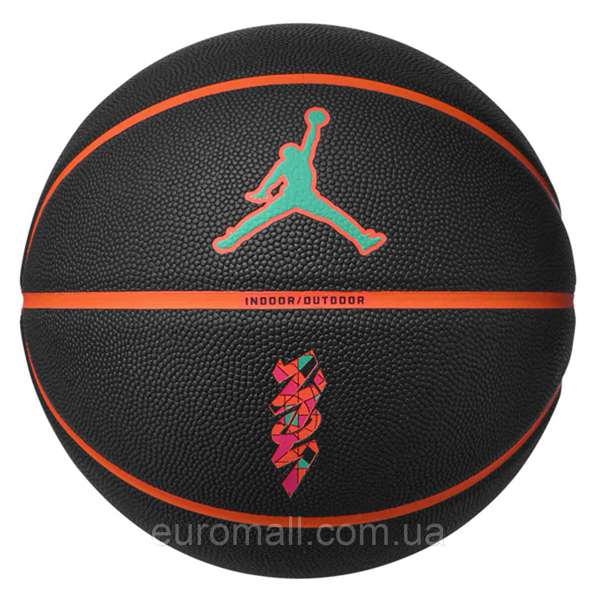 М'яч баскетбольний Nike JORDAN ALL COURT 8P Z WILLIAMSON DEFLATED чорний, помаранчевий Уні 7