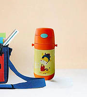 Термос поїльник дитячий з трубочкою та ремінцем Yellow Giraffe 500 мл
