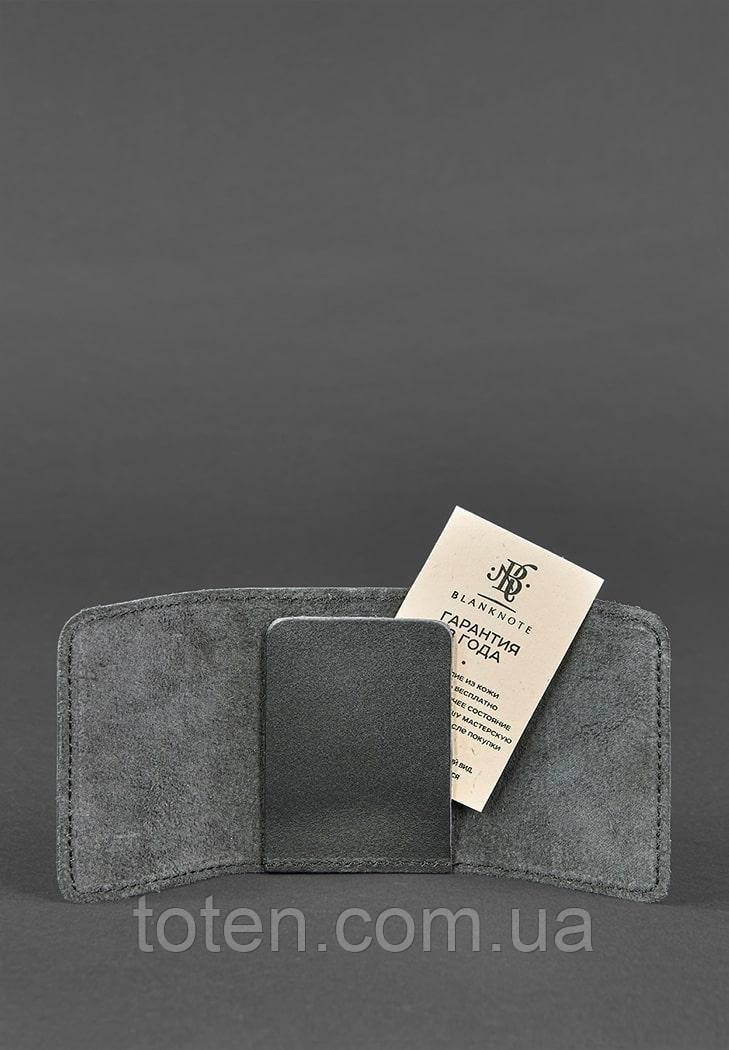 Шкіряний кард-кейс 1.1 чорний топ, фото 1