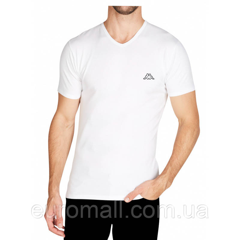 Футболка Kappa T-shirt Mezza Manica Scollo V білий Чол L