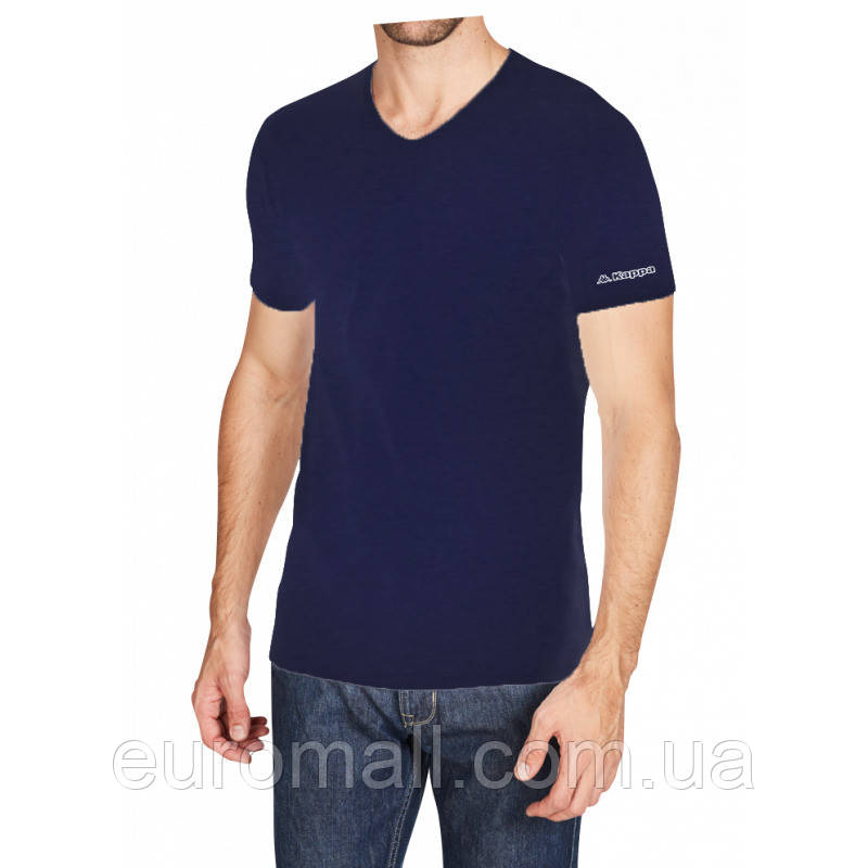 Футболка Kappa T-shirt Mezza Manica Scollo V темно-синій Чол L