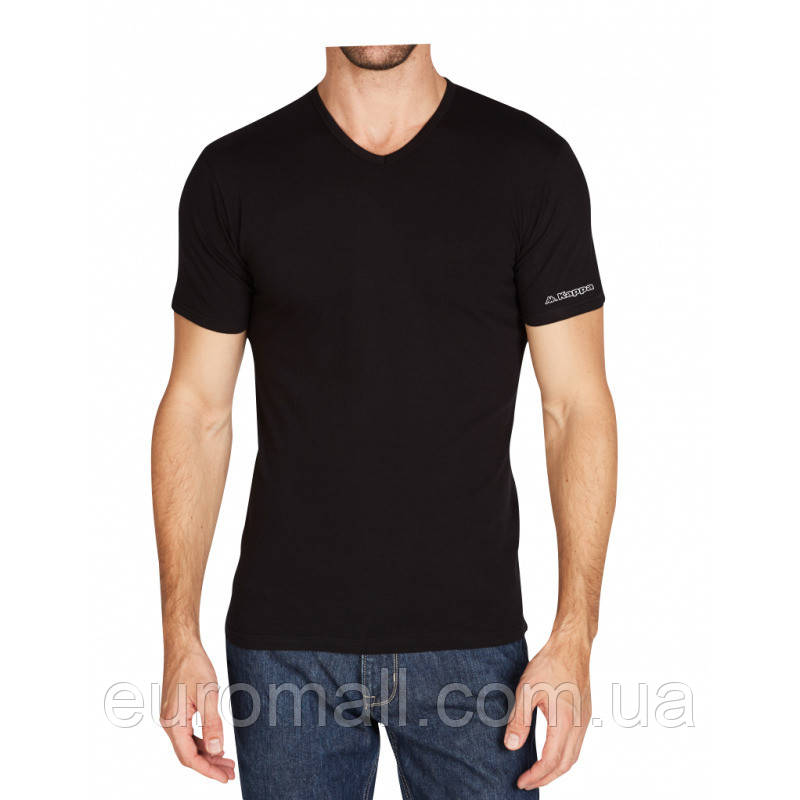 Футболка Kappa T-shirt Mezza Manica Scollo V чорний Чол XXL