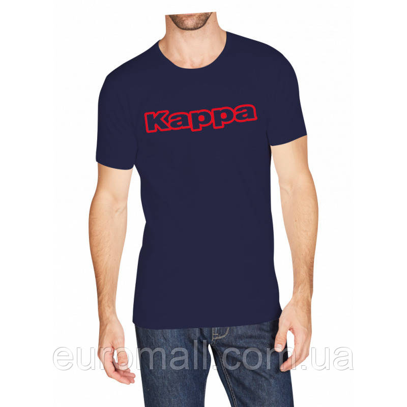 Футболка Kappa T-shirt Mezza Manica Girocollo con stampa logo pet темно-синій Чол L