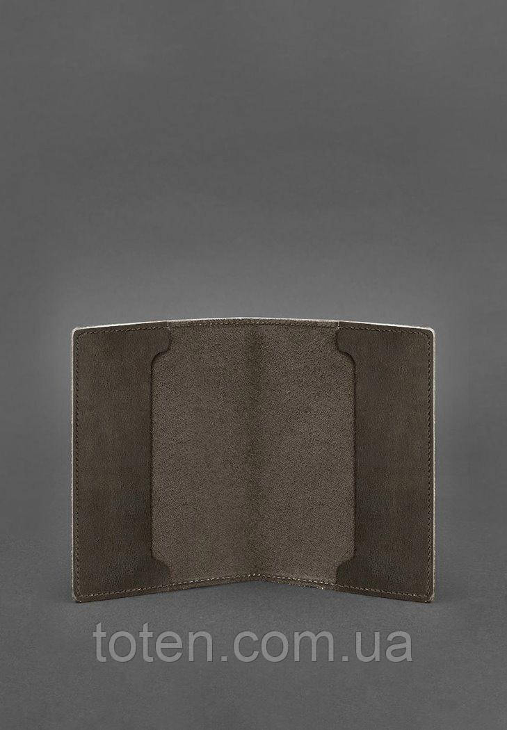 Шкіряна обкладинка для посвідчення офіцера 9.0 темно-коричнева Crazy Horse топ, фото 1