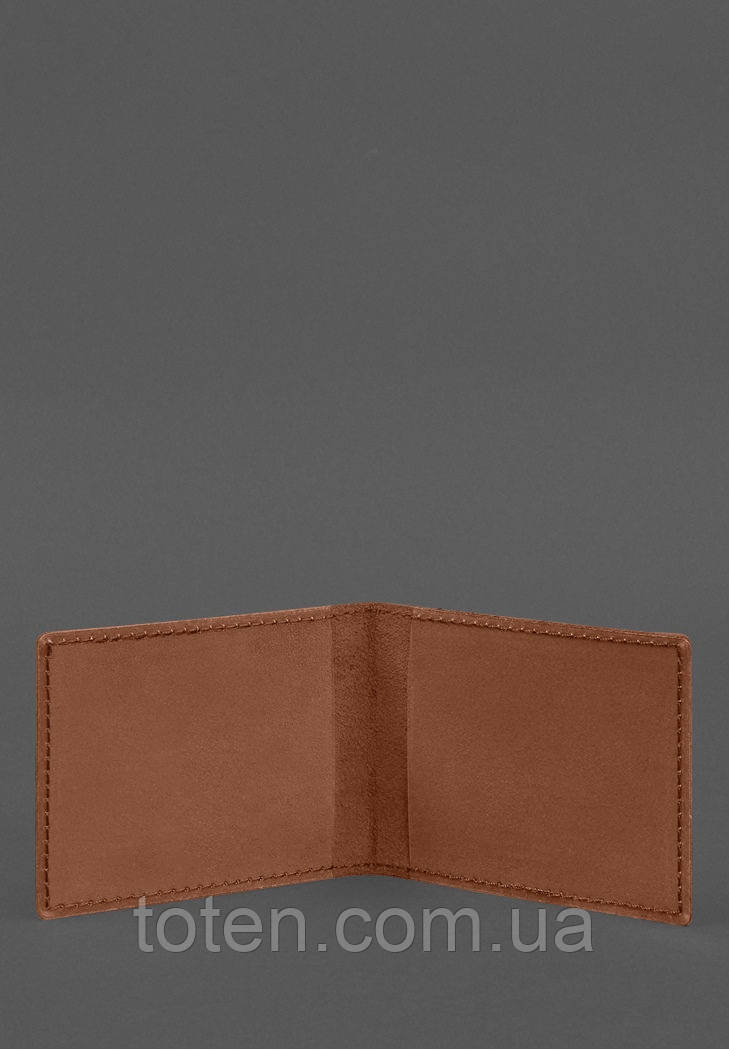 Шкіряна обкладинка для службового посвідчення Національної гвардії Світло-коричнева топ, фото 1