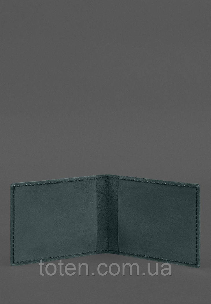 Шкіряна обкладинка для службового посвідчення Національної гвардії Зелена топ, фото 1