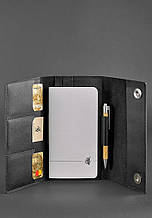 Шкіряний блокнот (Софт-бук) 5.0 чорний топ