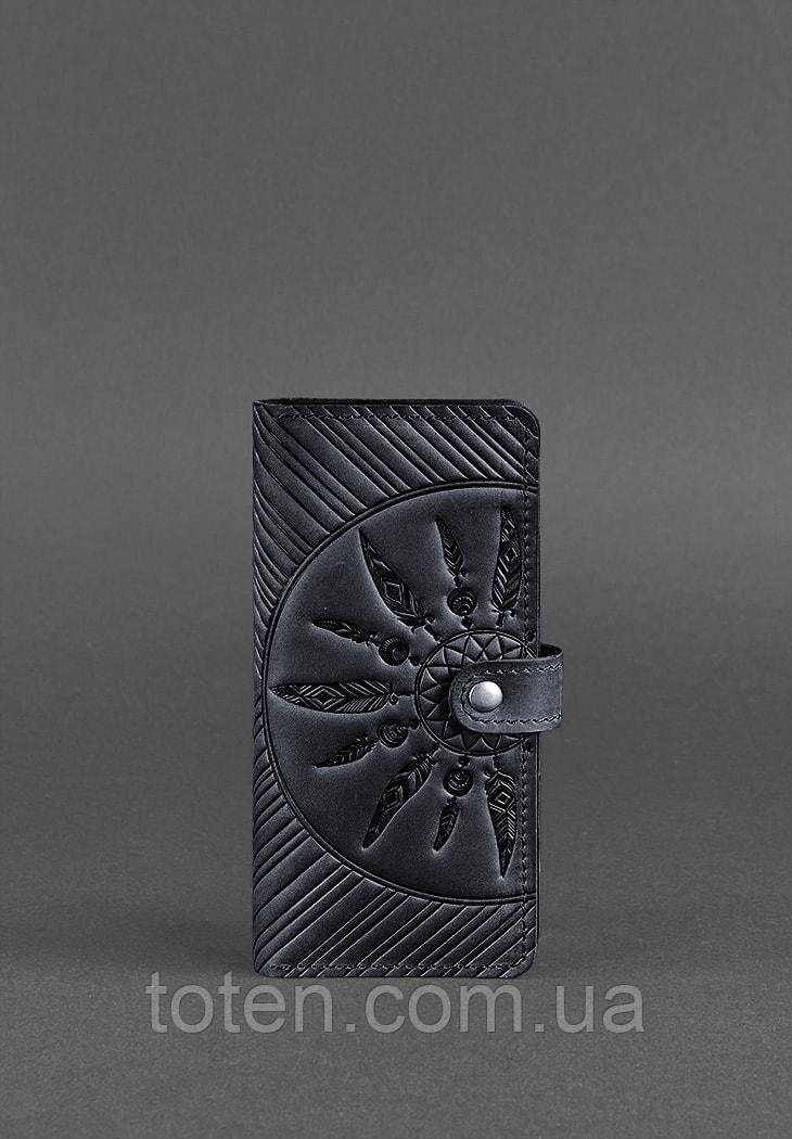 Шкіряне жіноче синє портмоне 7.0 Інді топ, фото 1