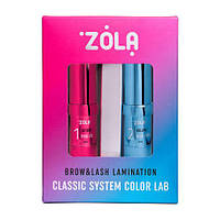 Набор составов ZOLA Brow&Lash Lamination Classic System Color Lab для ламинирования ресниц и бровей (2*10 мл)