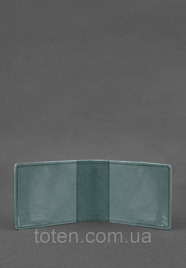 Шкіряна обкладинка для дозволу на зброю зелена топ, фото 1