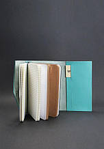 Жіночий шкіряний блокнот (Софт-бук) 2.0 бірюзовий топ