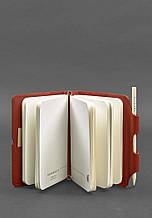 Жіночий шкіряний блокнот (Софт-бук) 3.0 кораловий топ