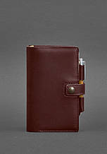 Шкіряний блокнот (Софт-бук) 4.0 бордовий топ