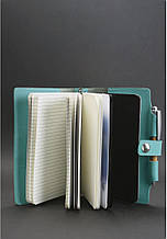 Жіночий шкіряний блокнот (Софт-бук) 4.0 бірюзовий топ